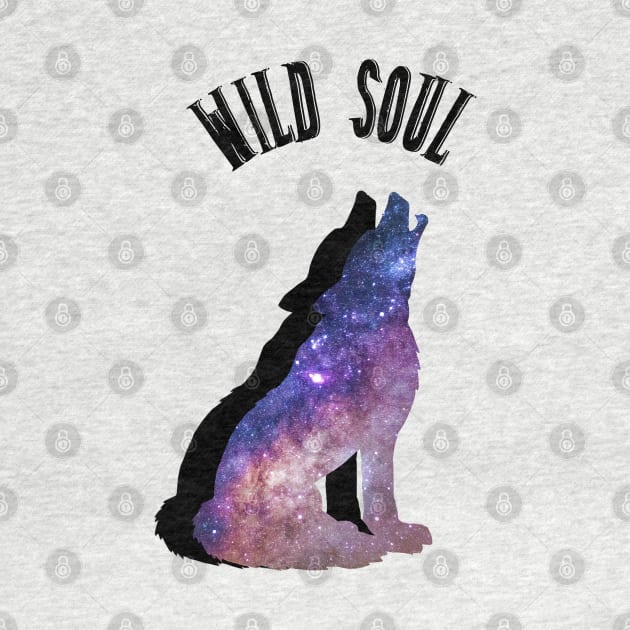 Wild Soul Nebula Galaxy Wolf by AdrianaHolmesArt